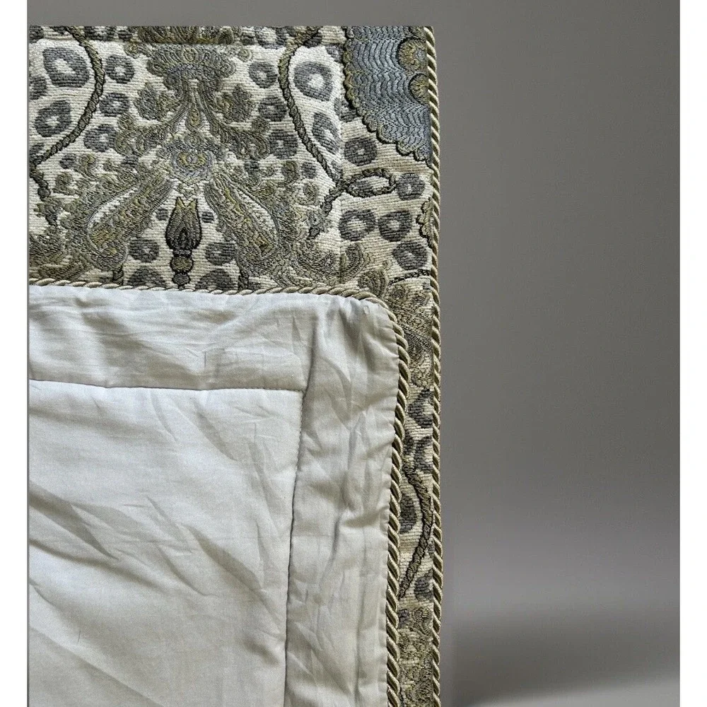Pacific Coast Home Furnishings Damask Leopard Quilted Pillow Shams Set of 2 Grey